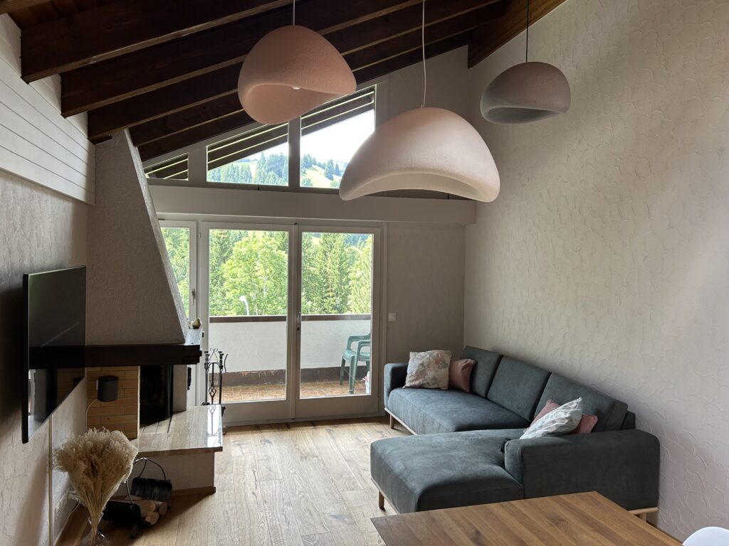 Wohnzimmer mit Blick auf den Rothorn